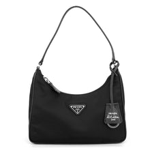 将图像加载到图库查看器中,PRADA Re-Edition 2005 Re-Nylon mini bag Black1NE204_R064_F0002 Nylon Saffiano LeatherLeather