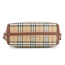 Load image into Gallery viewer, BURBERRY Checkered Zip Tote Archive Beige8129048 PVC Leather Size Small