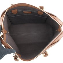 Load image into Gallery viewer, BURBERRY Checkered Zip Tote Archive Beige8129048 PVC Leather Size Small