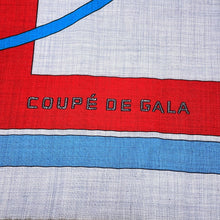 Load image into Gallery viewer, HERMES Giant Square Coupe de Gala Size 140 Gris Cine / Grenadine / Ciel Cashmere70% Silk30%
