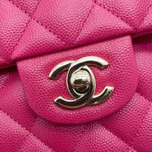 将图像加载到图库查看器中,CHANEL Matelasse W flap Chain Shoulder Bag PinkA01113 Caviar Leather Size 23