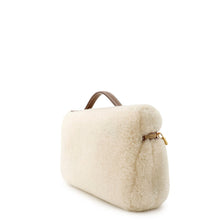 将图像加载到图库查看器中,Loro Piana Loro Piana Extra Pocket Pouch White/Gold Fur Leather Size L19