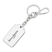 将图像加载到图库查看器中,Maison Margiela 4-Stitch Tag Key Ring White/Black Metal Leather