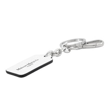 将图像加载到图库查看器中,Maison Margiela 4-Stitch Tag Key Ring White/Black Metal Leather