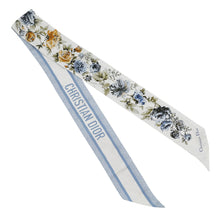 Load image into Gallery viewer, Dior Mitzah Rose White/Light Blue/Multicolor Silk100%