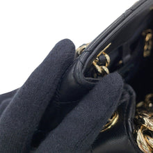 Load image into Gallery viewer, CHANEL Matelasse Coco Studded Drawstring Backpack Black Calf Leather
