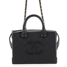 Load image into Gallery viewer, CHANEL Matelasse 2-Way Chain Vanity Bag BlackAS3345 Calf Leather