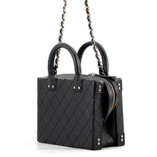 Load image into Gallery viewer, CHANEL Matelasse 2-Way Chain Vanity Bag BlackAS3345 Calf Leather
