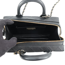 Load image into Gallery viewer, CHANEL Matelasse 2-Way Chain Vanity Bag BlackAS3345 Calf Leather