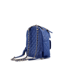 Load image into Gallery viewer, CHANEL Matelasse Backpack BlueAS0004 Caviar Leather