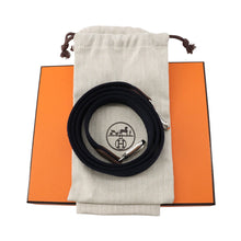 Load image into Gallery viewer, HERMES Evelyne Long Amazon Etoupe/Blue Indigo Taurillon Clemence Size TPM