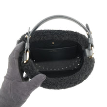 将图像加载到图库查看器中,Delvaux Bread Bucket Teddy BlackAA0607BPZ099ZDO Shearling Leather Size Mini