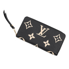 Load image into Gallery viewer, LOUIS VUITTON Zippy Wallet Noir/BeigeM80481 Bicolor Monogram Empreinte Leather