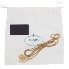Load image into Gallery viewer, PRADA Striped Fabric Mini Pouch Ivory/Navy1NR16H 2HJN_F0C56 Canvas Leather