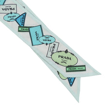 Load image into Gallery viewer, PRADA Printed Silk Twill Scarf Blue/Green1FF008 Silk100%