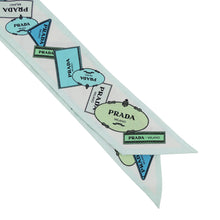 Load image into Gallery viewer, PRADA Printed Silk Twill Scarf Blue/Green1FF008 Silk100%