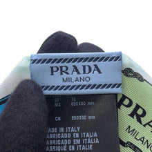Load image into Gallery viewer, PRADA Printed Silk Twill Scarf Blue/Green1FF008 Silk100%