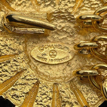 Load image into Gallery viewer, CHANEL Vintage CC Logo Sunburst Chain Belt Gold Metal