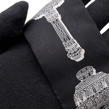Load image into Gallery viewer, HERMES Twilly Merveilleuses Lanternes Black/White Silk100%