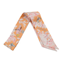 将图像加载到图库查看器中,HERMES Twilly EQUATEUR Directly below the equator Apricot/Crème/Propcolor Silk100%