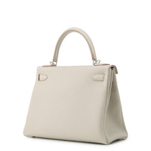 将图像加载到图库查看器中,HERMES Kelly Retourne Pearl Grey Togo Leather Size 28