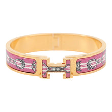 Load image into Gallery viewer, HERMES ClicH Etrier Bangle Size PM Crespucure Violet Metal Enamel