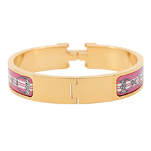 Load image into Gallery viewer, HERMES ClicH Etrier Bangle Size PM Crespucure Violet Metal Enamel