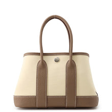 Load image into Gallery viewer, HERMES Neo Garden Vanilla/Etoupe Toile Officier Negonda Leather Size 23