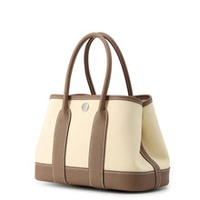 Load image into Gallery viewer, HERMES Neo Garden Vanilla/Etoupe Toile Officier Negonda Leather Size 23