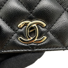 Load image into Gallery viewer, CHANEL Top handle flap Bag BlackA92990-B05061-94305 Caviar Leather Size 24