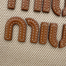 Load image into Gallery viewer, MIUMIU Bo Bag Beige/Brandy5BB163_ACRN_F062F_V_OOO Canvas Leather Size Large