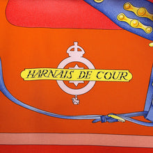 Load image into Gallery viewer, HERMES Carre court harness Size 90 Gold/Multicolor Silk100%