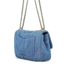 Load image into Gallery viewer, CHANEL Flap Bag Light BlueAS3135 Denim Size Small
