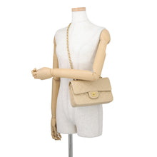 Load image into Gallery viewer, CHANEL Matelasse W flap Chain Shoulder Bag BeigeA01113 Lambskin Size 23
