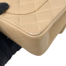 Load image into Gallery viewer, CHANEL Matelasse W flap Chain Shoulder Bag BeigeA01113 Lambskin Size 23