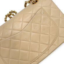 Load image into Gallery viewer, CHANEL Matelasse W flap Chain Shoulder Bag BeigeA01113 Lambskin Size 23