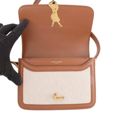 Load image into Gallery viewer, SAINT LAURENT PARIS Solferino Shoulder Bag Beige/Brown634306 Leather Canvas Size Small