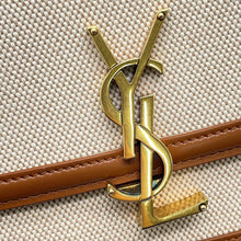 Load image into Gallery viewer, SAINT LAURENT PARIS Solferino Shoulder Bag Beige/Brown634306 Leather Canvas Size Small
