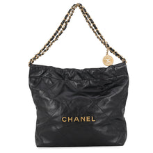 Load image into Gallery viewer, CHANEL CHANEL 22 Small Handbag BlackAS3260-B19059-94305 Shiny Calf Leather Size Small
