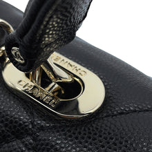 将图像加载到图库查看器中,CHANEL Matelasse Top Handle Flap Bag BlackAS4711 Caviar Leather Size Mini