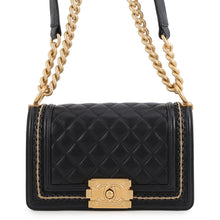 Load image into Gallery viewer, CHANEL Boy Chanel ChainShoulder Bag BlackA67085 Lambskin Size 20