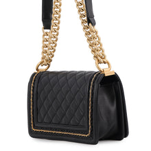 Load image into Gallery viewer, CHANEL Boy Chanel ChainShoulder Bag BlackA67085 Lambskin Size 20