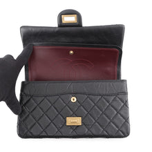 Load image into Gallery viewer, CHANEL 2.55 Double Flap Chain Shoulder Bag BlackA37586-Y04634-C3906 Aged Calf Leather Size 24