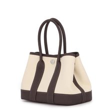 将图像加载到图库查看器中,HERMES Neo Garden BeBlanc/Vanilla Toile Officier Negonda Leather Size 23