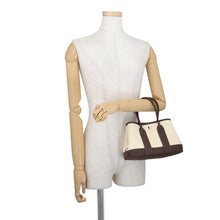 将图像加载到图库查看器中,HERMES Neo Garden BeBlanc/Vanilla Toile Officier Negonda Leather Size 23