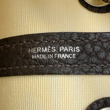 将图像加载到图库查看器中,HERMES Neo Garden BeBlanc/Vanilla Toile Officier Negonda Leather Size 23