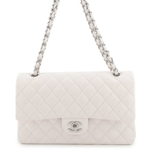 Load image into Gallery viewer, CHANEL Matelasse W Flap ChainShoulder Bag WhiteA01112 Caviar Leather Size 25