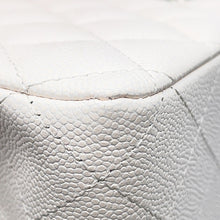 Load image into Gallery viewer, CHANEL Matelasse W Flap ChainShoulder Bag WhiteA01112 Caviar Leather Size 25