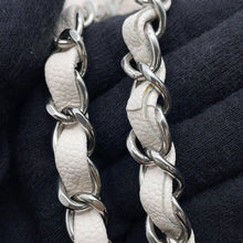 Load image into Gallery viewer, CHANEL Matelasse W Flap ChainShoulder Bag WhiteA01112 Caviar Leather Size 25