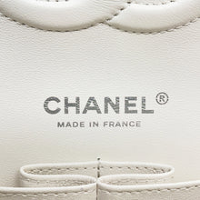 Load image into Gallery viewer, CHANEL Matelasse W Flap ChainShoulder Bag WhiteA01112 Caviar Leather Size 25